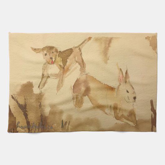 Linge De Cuisine Beagle et Bunny (Horizontal)