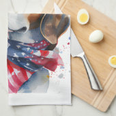 Linge De Cuisine Beagle patriotique (Quart Plié)