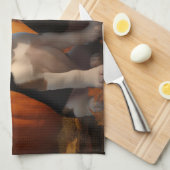 Linge De Cuisine Beagle Puppy Automne Citrouille de plaisir (Quart Plié)