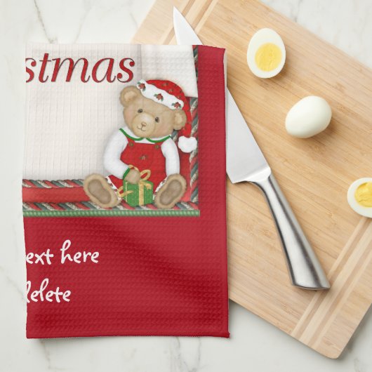 Linge De Cuisine Beary Joyeux Noël (Quart Plié)