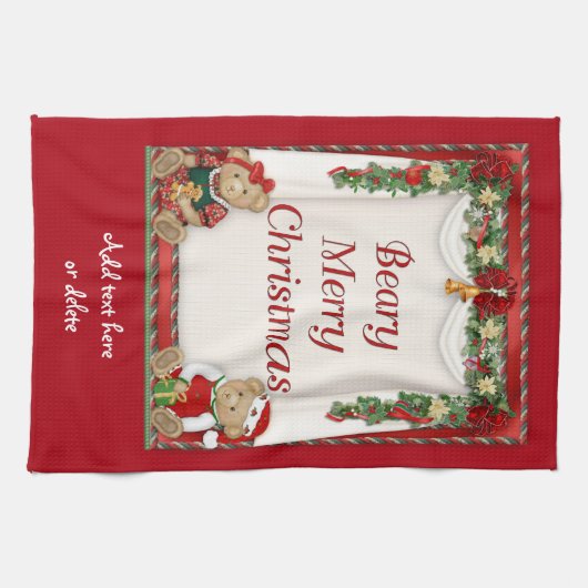 Linge De Cuisine Beary Joyeux Noël (Horizontal)