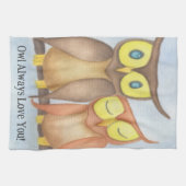 Linge De Cuisine Beau Aquarelle Chouette Amateurs (Horizontal)