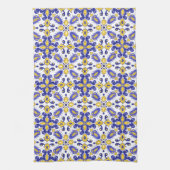 Linge De Cuisine 💙 💛 Beau Azulejos bleu et jaune (Vertical)