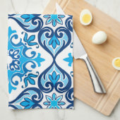 Linge De Cuisine 💙 🤍 Beau bleu - blanc Azulejos X, Cuisine T (Quart Plié)
