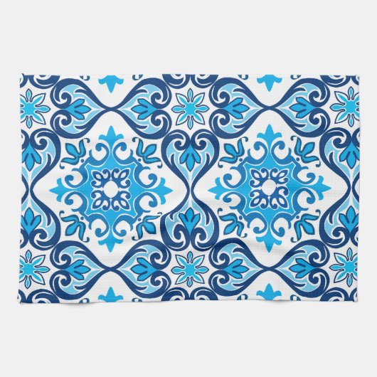 Linge De Cuisine 💙 🤍 Beau bleu - blanc Azulejos X, Cuisine T (Horizontal)
