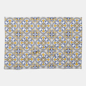 Linge De Cuisine 💙 💛 Beau bleu et jaune Azulejos 9 (Horizontal)