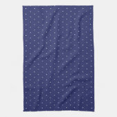 Linge De Cuisine Beau bleu marine et blanc minuscule motif pois (Vertical)