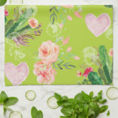 Linge De Cuisine Beau Cactus Floral (Plié)