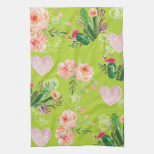 Linge De Cuisine Beau Cactus Floral