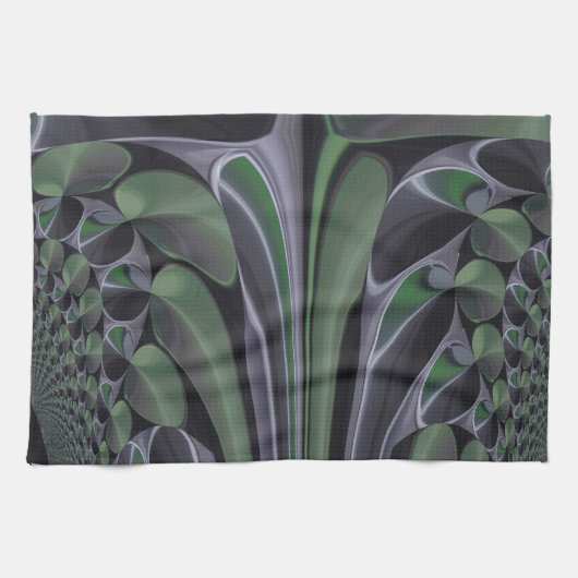 Linge De Cuisine Beau Extraordinaire Vert Aurora Texture Art Design (Horizontal)