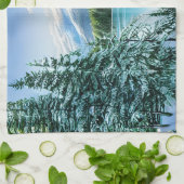 Linge De Cuisine Beau Hiver Sky Mountain Lake (Plié)