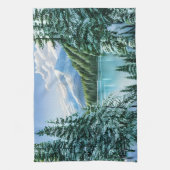 Linge De Cuisine Beau Hiver Sky Mountain Lake (Vertical)