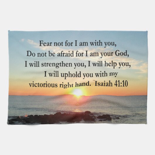 LINGE DE CUISINE BEAU ISAIAH 41:10 SUNRISE (Horizontal)