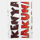 Linge De Cuisine Beau Jambo Kenya Hakuna Matata Beau Art (Vertical)