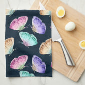 Linge De Cuisine Beau Motif à papillon aquarelle (Quart Plié)