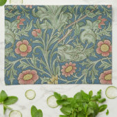 Linge De Cuisine Beau motif floral William Morris Vert rose (Plié)