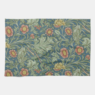 Linge De Cuisine Beau motif floral William Morris Vert rose