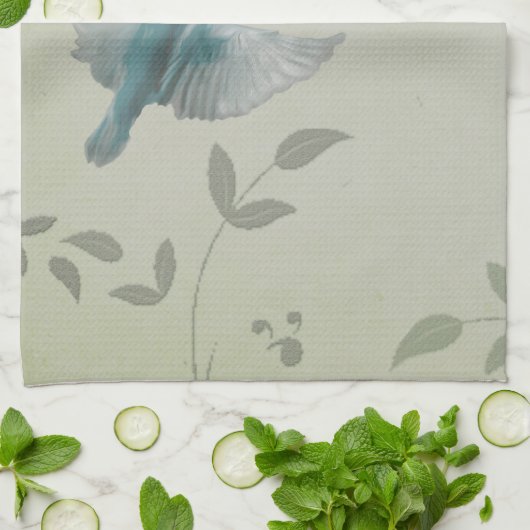 Linge De Cuisine Beau Oiseau Bleu (Plié)