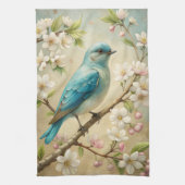 Linge De Cuisine Beau Oiseau Turquoise (Vertical)