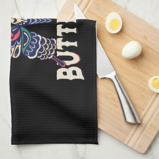 Linge De Cuisine beau-papillon-rétro-vecteur-art-illustration- (Quart Plié)