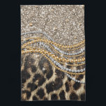 Linge De Cuisine Beau Poster de animal tendance Leopard Faux<br><div class="desc">Ce design présente un bel empreinte de léopard tendance aux accents de parties scintillant. Le poster de animal en fausse fourrure est disponible dans les tons jaune or, blanc, gris, marron, noir et crème. L'image est à la mode et moderne, avec des éléments design et artistiques qui ne manqueront pas...</div>