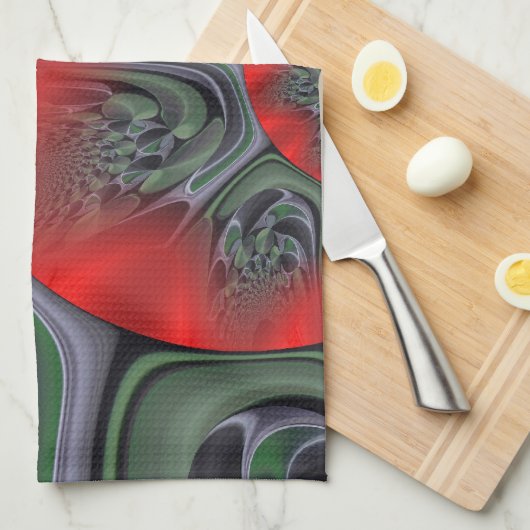 Linge De Cuisine Beau Rouge Aurora Art Imprimer (Quart Plié)