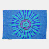 Linge De Cuisine Beau Royal Blue Mandala Art Imprimer (Horizontal)