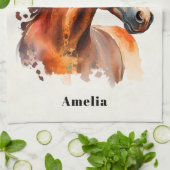 Linge De Cuisine Beau Sorrel Horse Portrait (Plié)