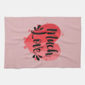 Linge De Cuisine Beaucoup d'amour, grand coeur (Horizontal)