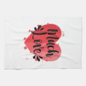 Linge De Cuisine Beaucoup d'amour, grand coeur (Horizontal)