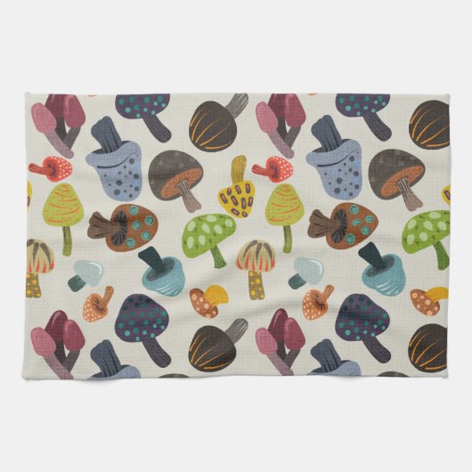 Linge De Cuisine Beaucoup de champignons (Horizontal)