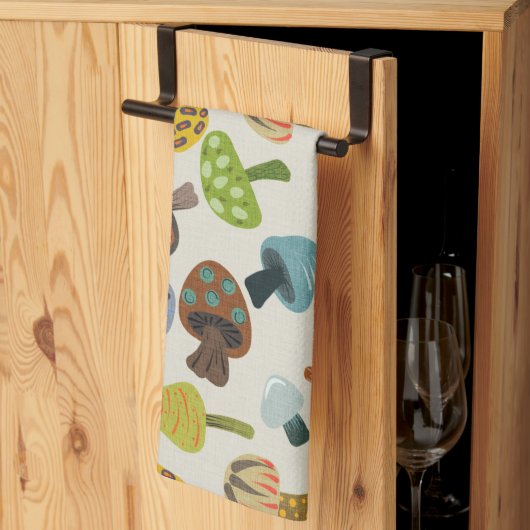 Linge De Cuisine Beaucoup de champignons (Pliage en tiers)