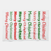 Linge De Cuisine Beaucoup de "Joyeux Noël !" en rouge ou vert (Horizontal)