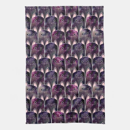 Linge De Cuisine Beaucoup de Motif de chats galaxy (Vertical)