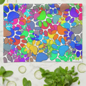 Linge De Cuisine Beaucoup D'Empreintes de pattes De Chiens (Plié)