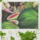 Linge De Cuisine Beaucoup d'hommes, beaucoup de melons, Budapest (Plié)