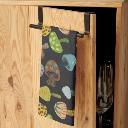 Linge De Cuisine Beaucoup Plus De Champignons (Pliage en tiers)