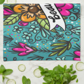 Linge De Cuisine Beauté de l'oreiller avec fleurs (Plié)