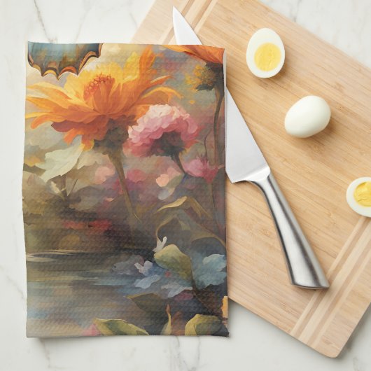 Linge De Cuisine Beauté des papillons (Quart Plié)