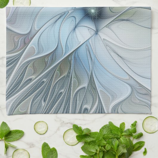 Linge De Cuisine Beauté élégante Moderne Abstraite Fractal Art Flow (Plié)