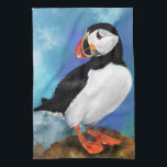 Linge De Cuisine Beautiful Atlantic Tampin Bird Painting Migned<br><div class="desc">Belle Peinture d'Oiseaux de Puffin Atlantique Migned Art Aquarelle Clown Beak</div>