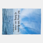 Linge De Cuisine Beautiful Blue Lake Michigan With Cirrus Clouds (Horizontal)