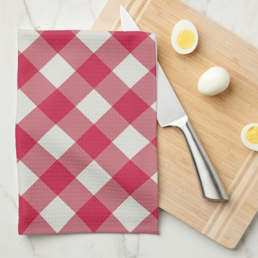 Linge De Cuisine Beautiful Diamond Gingham Pattern Tea Towel (Quart Plié)