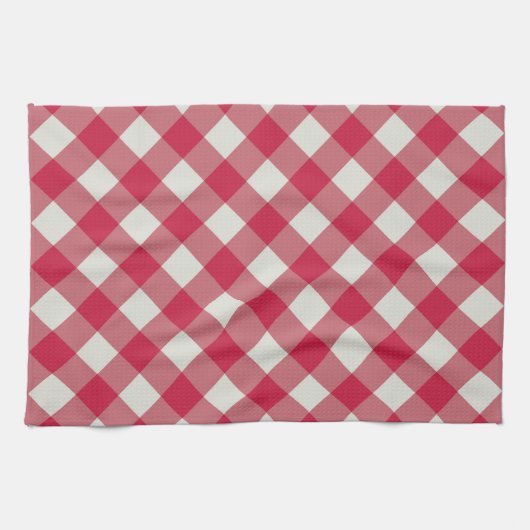 Linge De Cuisine Beautiful Diamond Gingham Pattern Tea Towel (Horizontal)