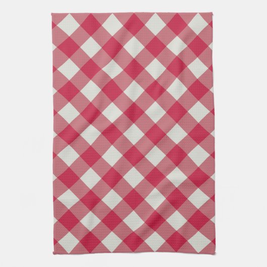 Linge De Cuisine Beautiful Diamond Gingham Pattern Tea Towel (Vertical)