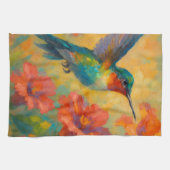 Linge De Cuisine Beautiful Floral Hummingbird Kitchen Towel (Horizontal)