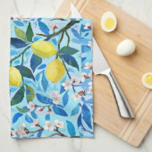 Linge De Cuisine Beautiful Pattern of Vibrant Lemons Personalized (Quart Plié)