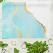 Linge De Cuisine Beautiful Tropical Green with Gold Border (Plié)