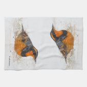 Linge De Cuisine Beautiful Varied Thrush Songbird in the Snow (Horizontal)