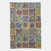 Linge De Cuisine Beaux carreaux de Talavera Boho (Vertical)